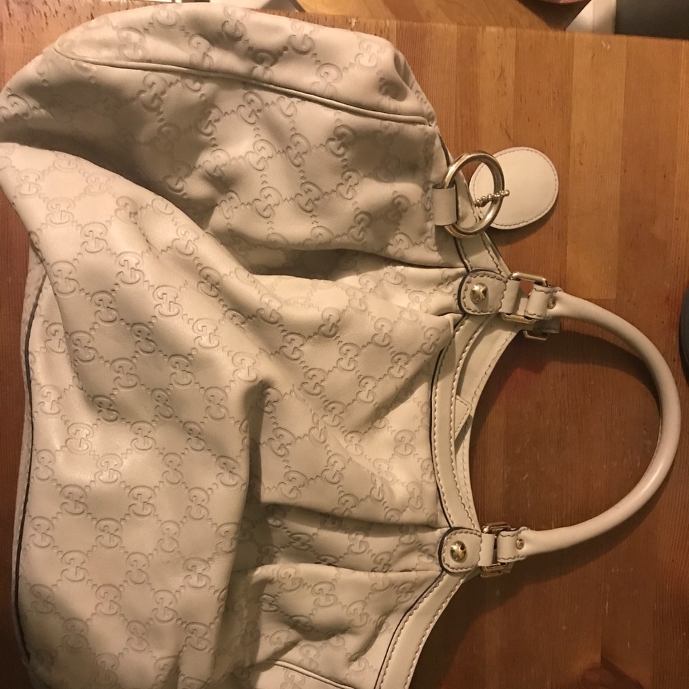 Cream Gucci bag